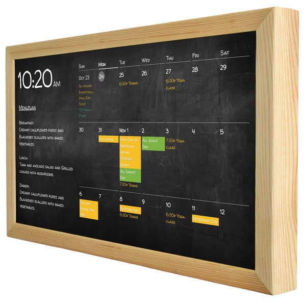 Elektronischer Wandkalender 24'', Family Command Center, Home Assistant, Digitales Dashboard, Google Kalender, Familienplaner, Smart Display