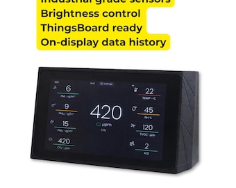 Monitor de Calidad del Aire Interior – Regalo Casa Nueva, CO2 TVOC PM1 Temp RH, Sensor para Habitación de Bebé