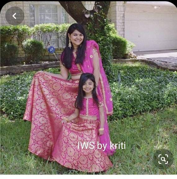Madre hija lehenga Crop top vestido vestido novia usar traje | Etsy España
