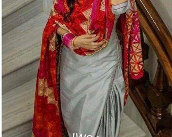 plain suits with phulkari