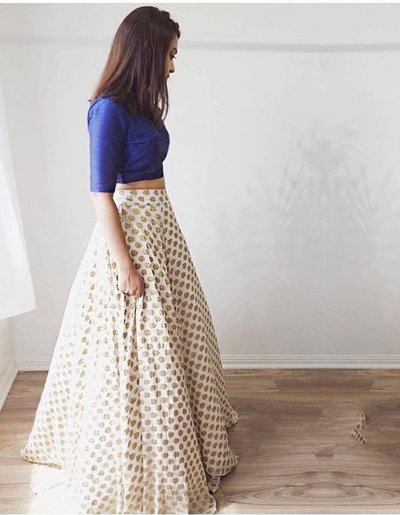 cape style crop top and skirt by Rianta's | Indian gowns dresses, Indian  bridal outfits, Indian fashion dresses