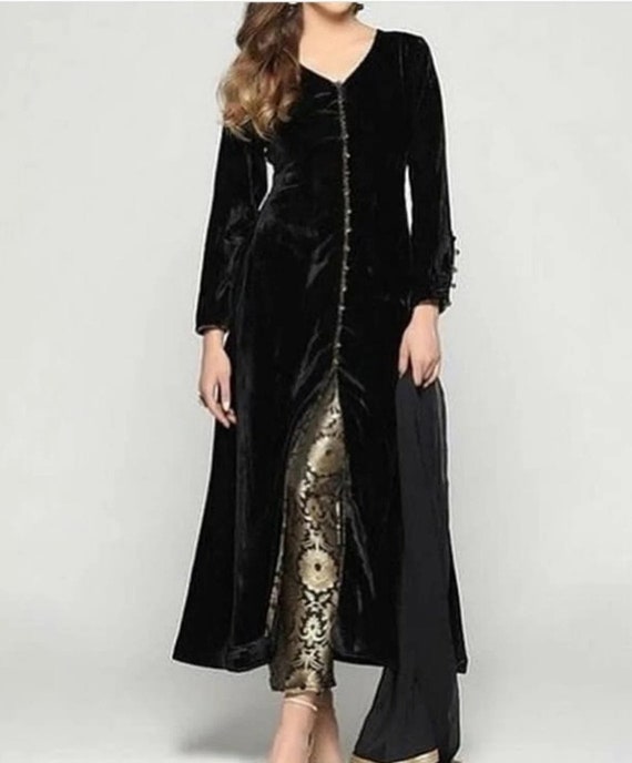 Velvet top and skirt cheap indian
