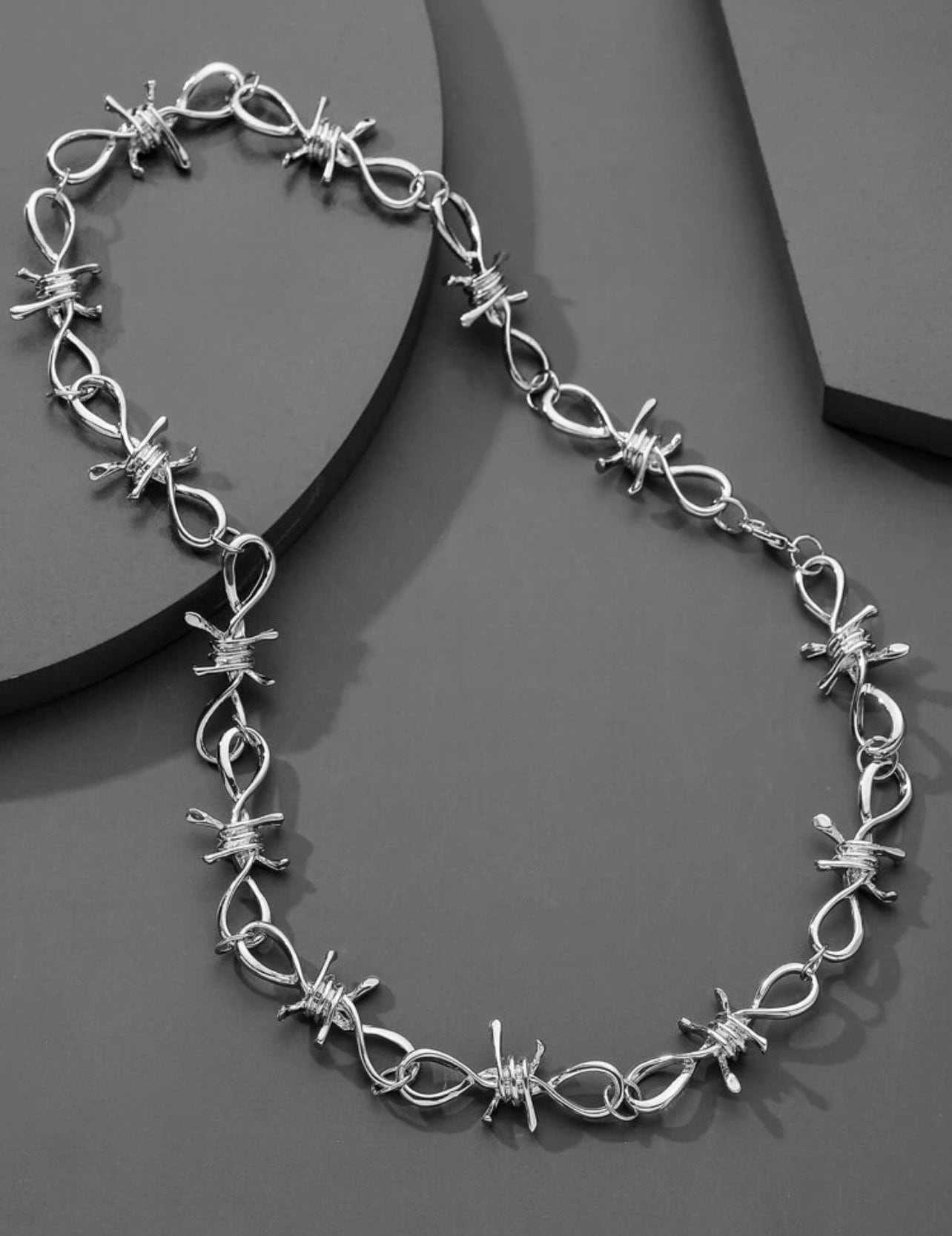 Wire Rose Gothic Choker Barb Wire Choker Silver Wire Choker Etsy