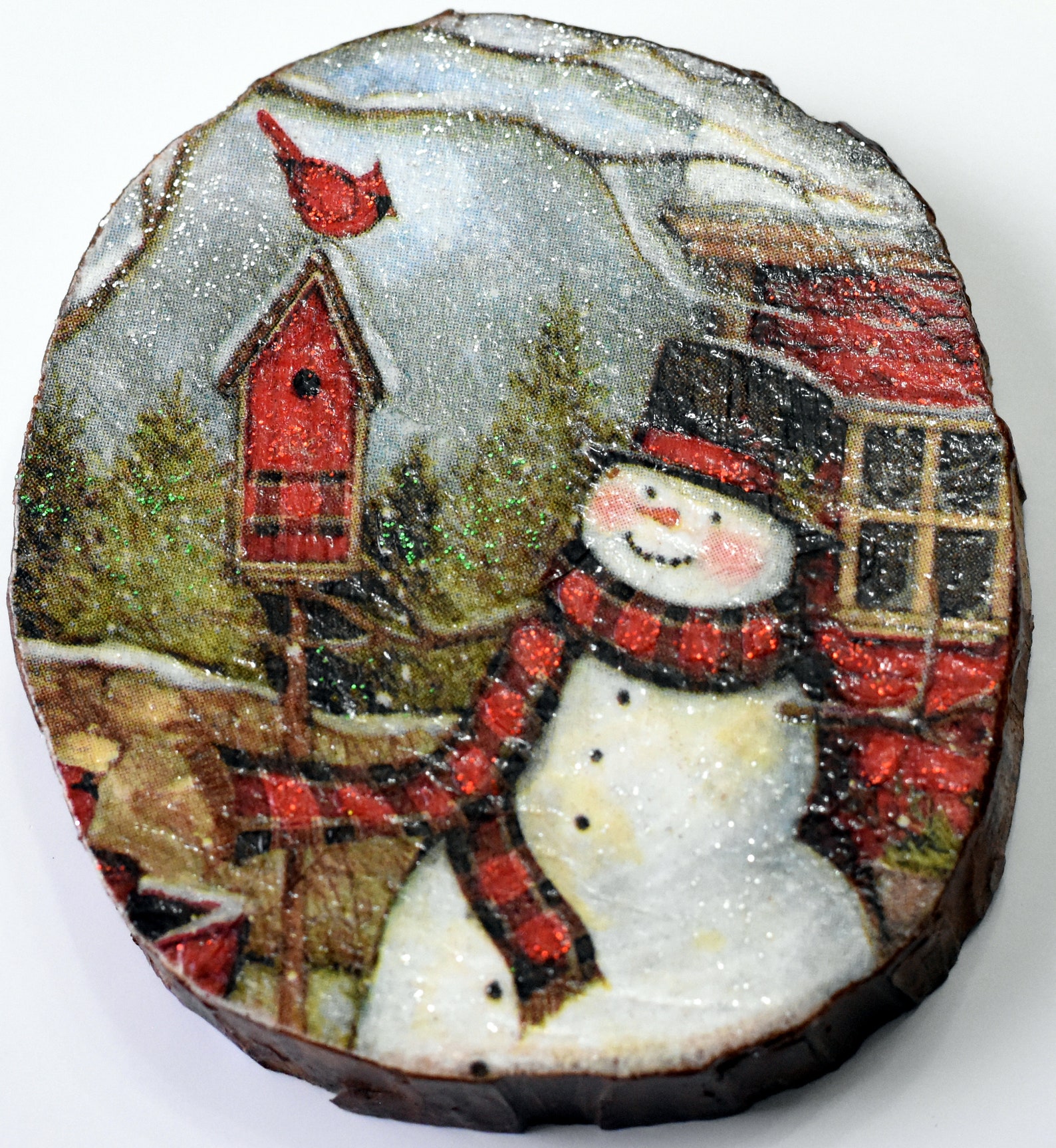 Decorative Wood Slice Coaster Set Decoupage Wood Slice Etsy