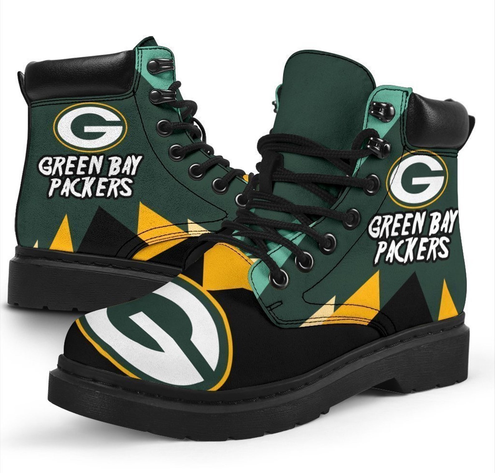 Green Bay American Football Team Boots Packers Football Boots Etsy