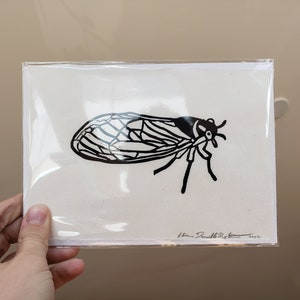 Cicada Block Print