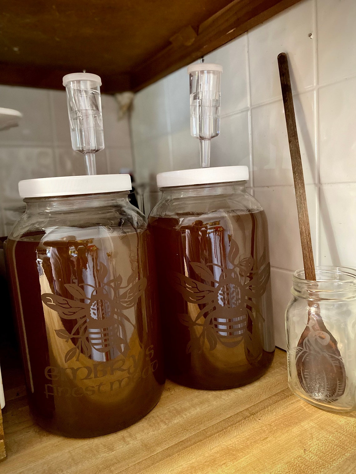 Custom Mead Making Jars Glass Etched One Gallon Fermentation Etsy