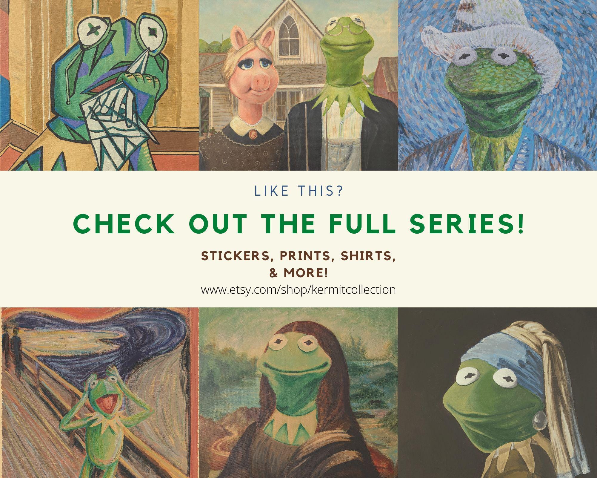 Kermit the Frog Art Collection Digital Download 5x7