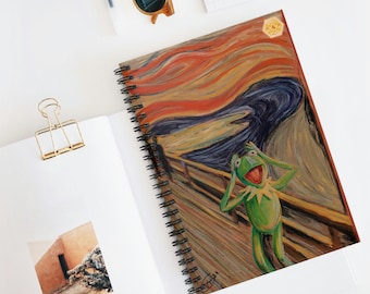 The Scream Kermit the Frog Spiral Bound Notebook for Muppets Lovers