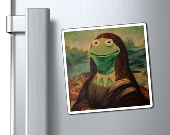 Kermit Magnet Mona Lisa Art Painting Muppets Decal Refrigerator or Car