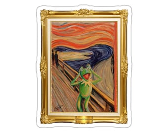 Sticker Kermit the Frog The Scream Muppets Art Decal