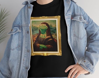 Mona Lisa Kermit the Frog Muppets Unisex Men Women T-Shirt