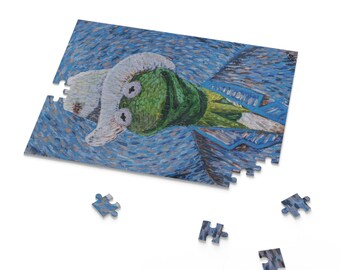 Van Gogh Kermit the Frog Puzzle Muppets Art (120, 252, 500-Piece)