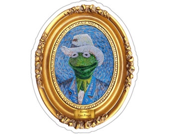 Kermit Sticker Van Gogh Art Painting Muppets Decal