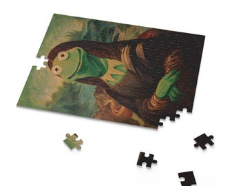 Mona Lisa Kermit the Frog Puzzle Muppets Art (120, 252, 500-Piece)