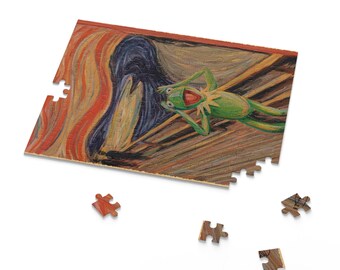 The Scream Kermit the Frog Puzzle Muppets Art (120, 252, 500-Piece)