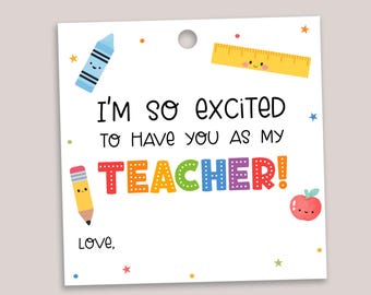 Teacher Appreciation Gift Tag Printable: Back to School Thank You