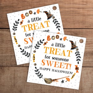 Halloween Gift Tag Printable | Boo Bag Label | A Little Treat for Someone Sweet | For Teachers, Students, Staff, Employees, Co-workers