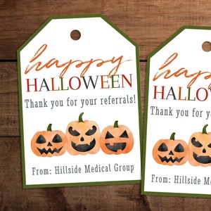 Editable Halloween Referral Gift Tag Business Thank You (Printable Template)