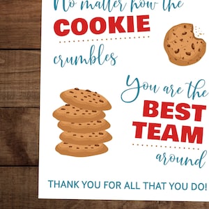 Cookie Thank You Sign: Staff, Teacher, Nurse Appreciation (Digital Download)