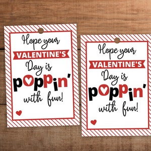 バレンタインデーの「楽しく盛り上がる」ギフトタグ（デジタルダウンロード）