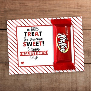Tarjeta de etiqueta de regalo para el día de San Valentín imprimible Un pequeño obsequio para alguien Dulces Chocolate Niños Maestro Compañero de trabajo Personal Empleado Amigo