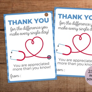 Healthcare Nurse Staff Doctor Appreciation Gift Tag