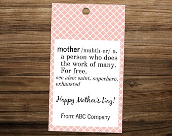 Etiqueta de regalo del día de las madres imprimible / Etiqueta del día de las madres felices / Etiquetas del día de las madres / etiquetas de cookies del día de las madres / plantilla de etiquetas de regalo editables