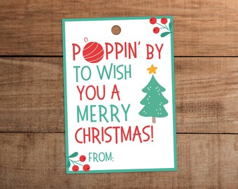 Poppin' By Christmas Gift Tags Printable (PDF)