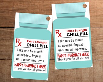 Chill Pill Label Printable - Etsy