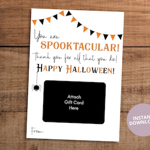 Porte-cartes-cadeaux Halloween pour le personnel enseignant bénévole infirmière ami appréciation Vous êtes fantasmagorique