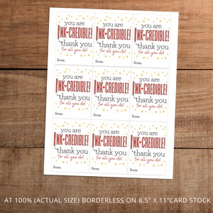 Flair Pen School Office Supplies Gift Tag Printable for Teacher Staff ...