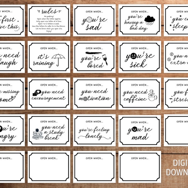 Open When College Album Etsy