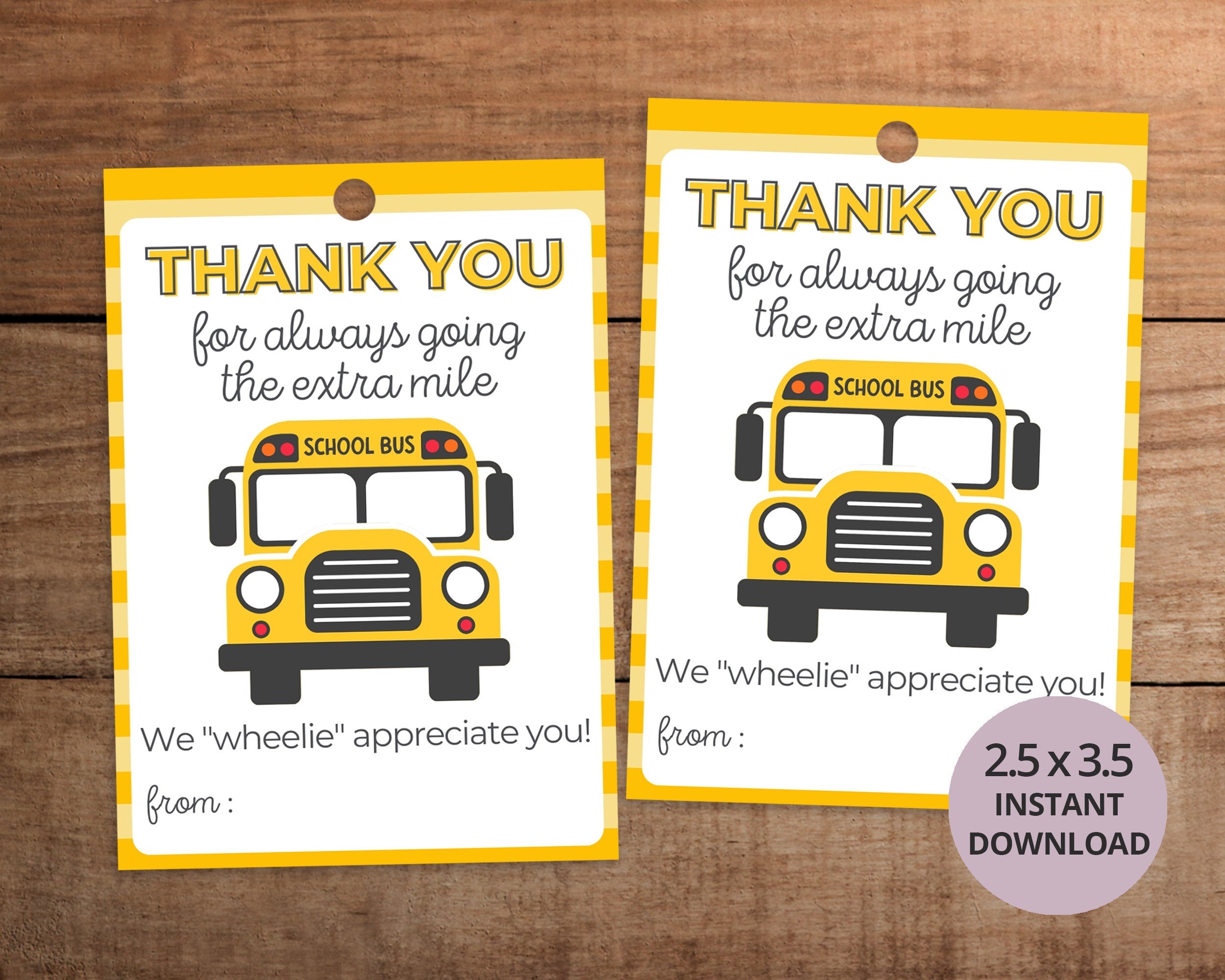 Bus Driver Appreciation Gift Tag Thank You We Wheelie -  Portugal