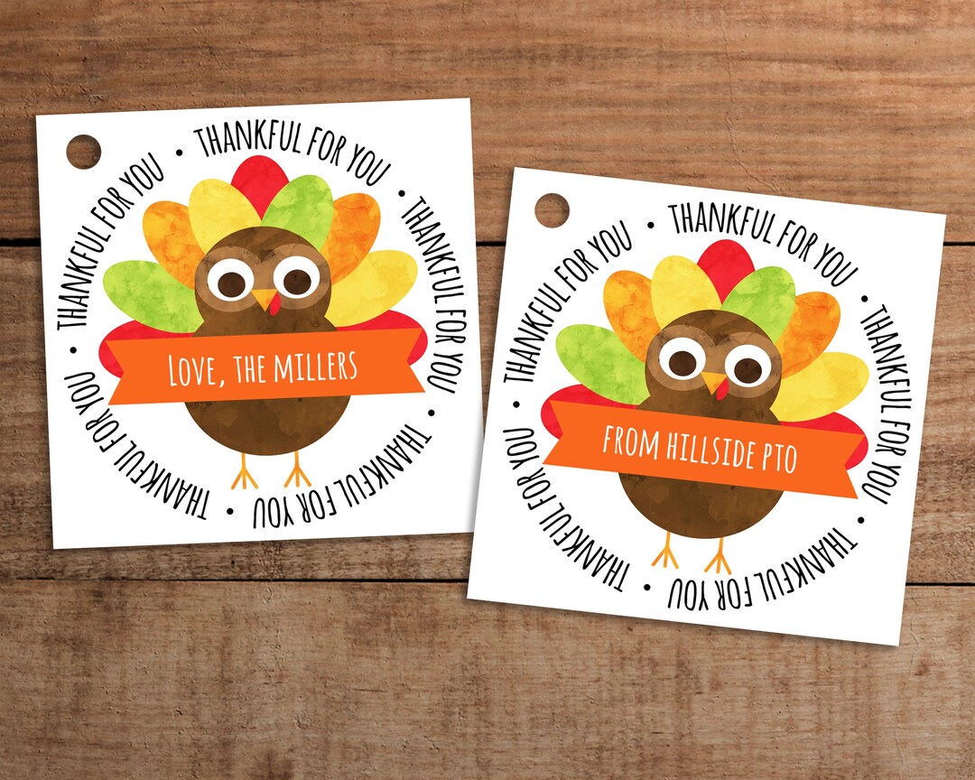 Turkey Tag Email Editable Thanksgiving Turkey Gift Tag (digital Download) - Etsy