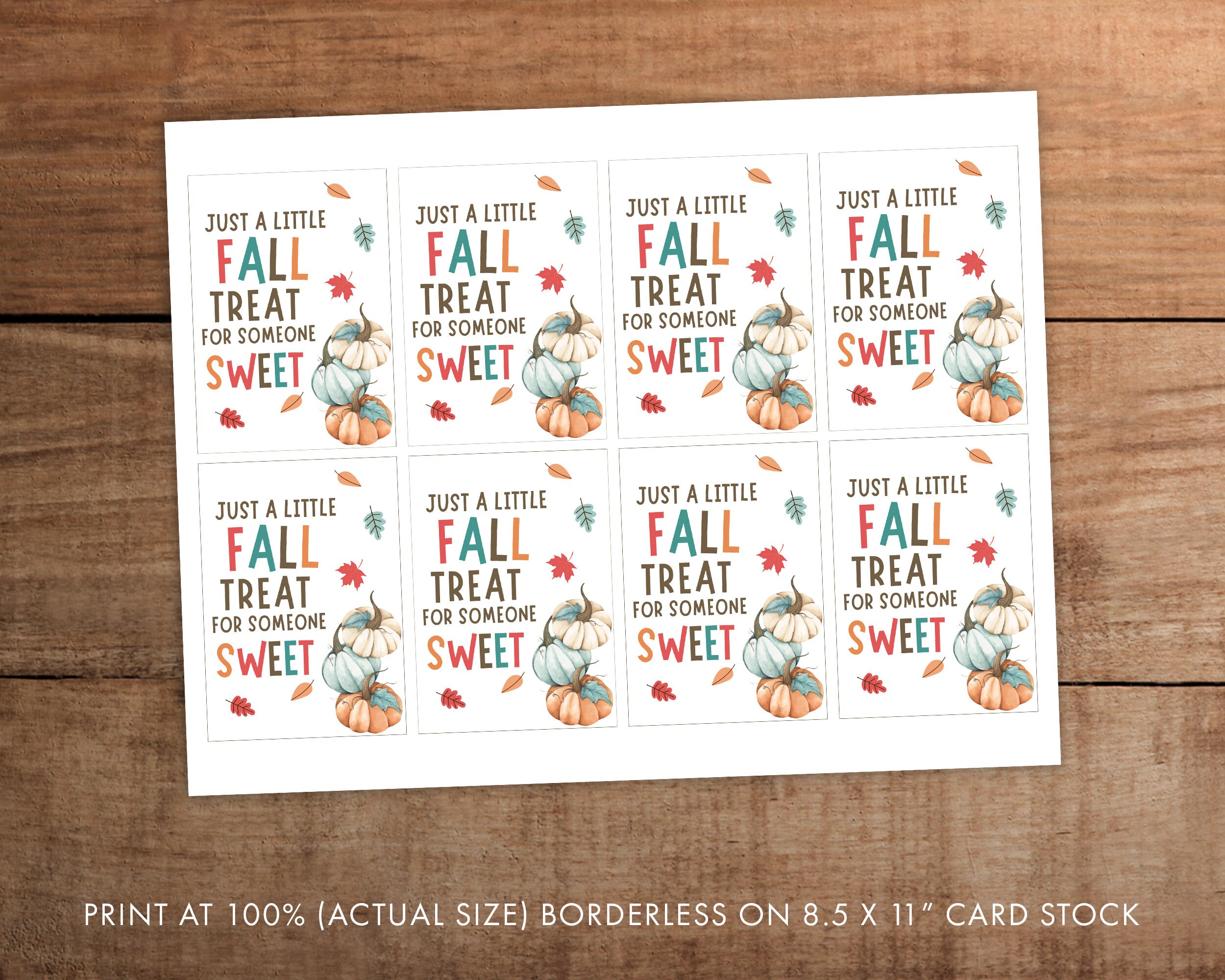 Fall Treat for Someone Sweet Gift Tag, Teacher Appreciation Fall Thank –  Cute Party Dash