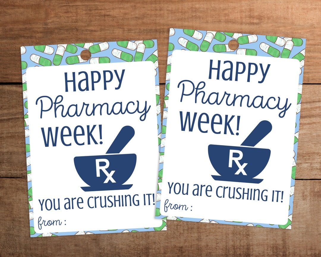 Happy Pharmacy Week Gift Tag Printable Pharmacist Appreciation Digital