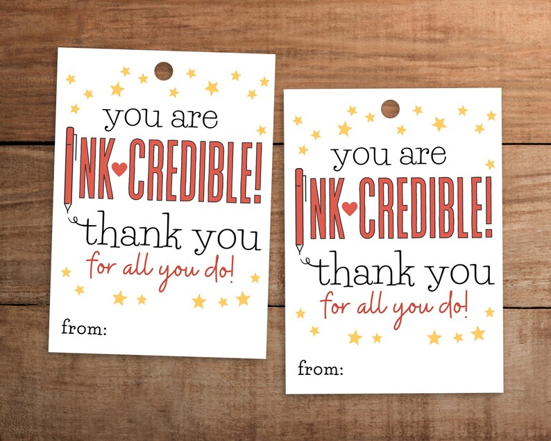 Flair Pen School Office Supplies Gift Tag Printable for - Etsy