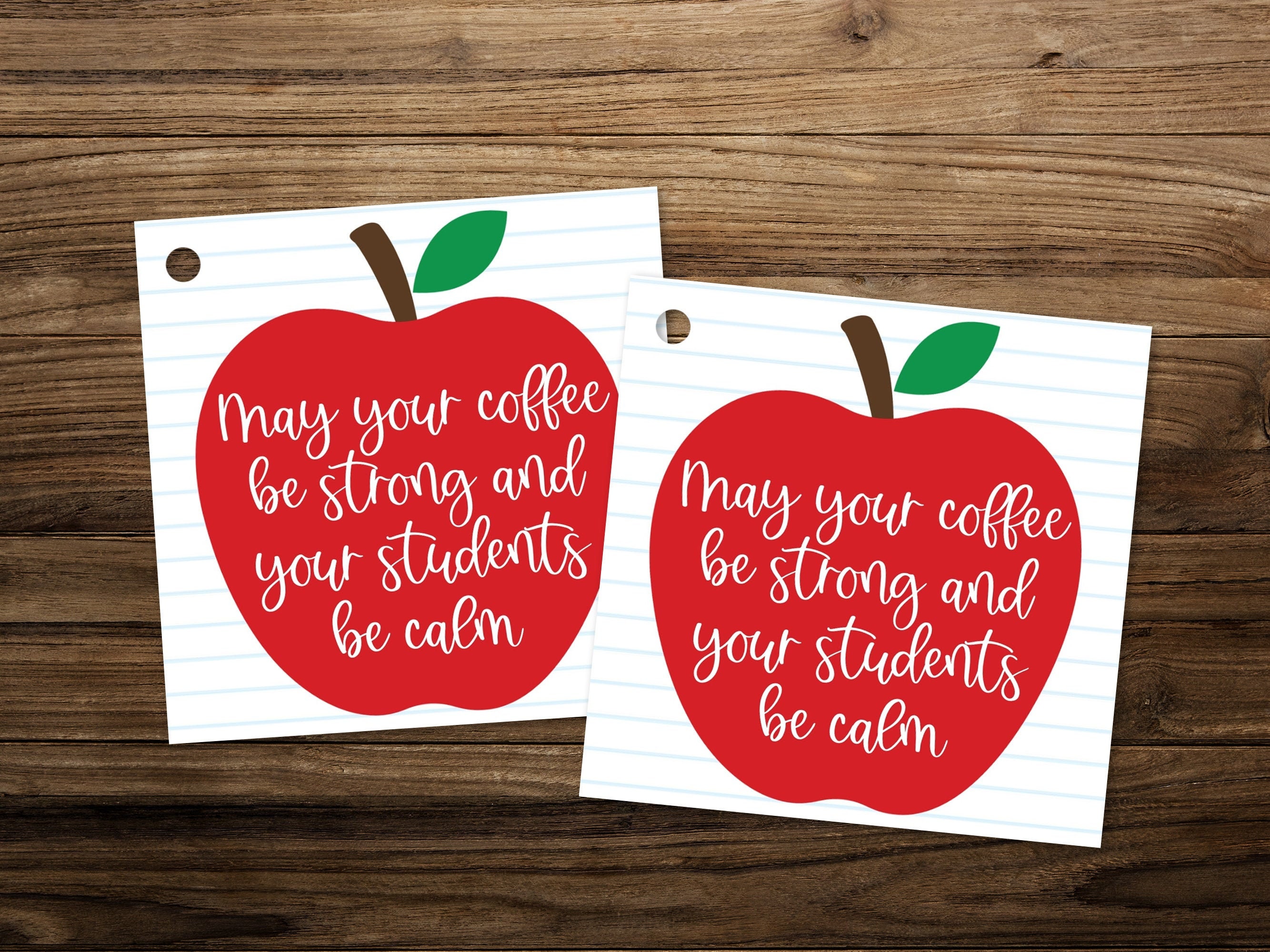 Teacher's Appreciation Coffee Gift Tag Instant Download Etsy UK