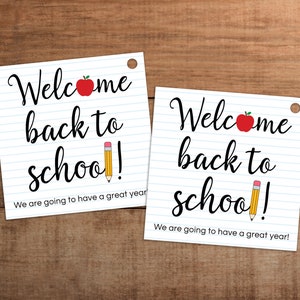 Welcome Back to School Gift Tag Printable Teacher & Student Appreciation (PDF)