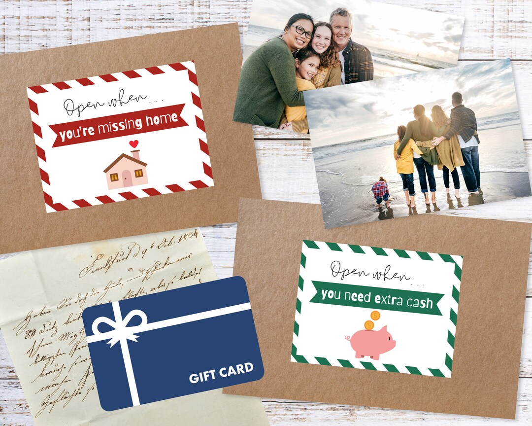24 Open When Letter Envelope Label Printable Gift for College Students ...