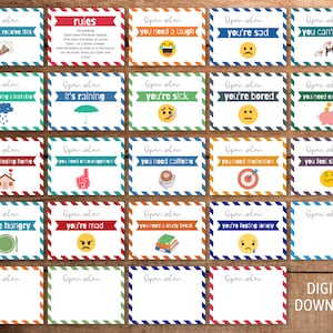 Etiqueta de sobre con carta abierta de 24 piezas, regalo imprimible para estudiantes universitarios, amigos a larga distancia, regalo de graduación, paquete de atención, descarga digital