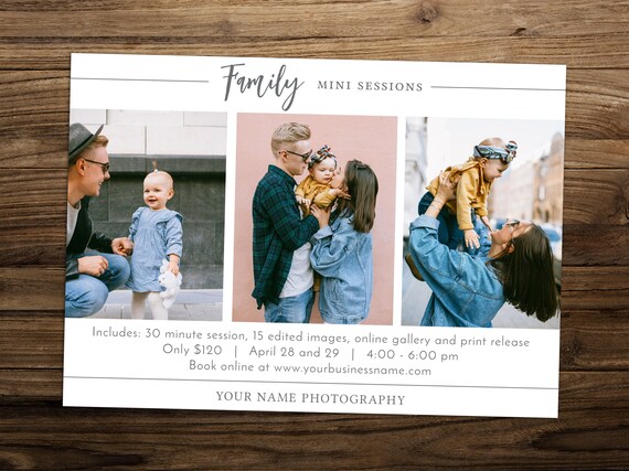 Mini Session Template Family Mini Session Editable | Etsy