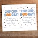5x7 Chip Chip Hooray Greeting Flat Card Printable Chocolate Chip Cookie ...
