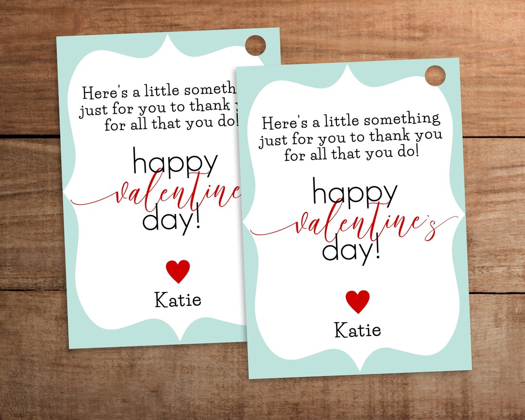 Editable Valentine's Day Gift Tag Printable (digital Download) - Etsy