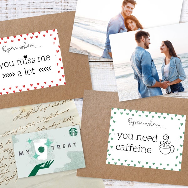 42  Open when relationship letter envelope label printable boyfriend girlfriend Long distance college care package husband deployment gift