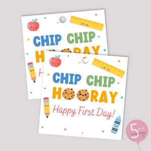 Back to School Cookie Gift Tag: Teacher/Student Printable (PDF Download 3x3&quot;)