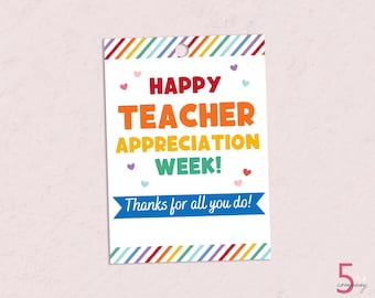 Teacher Appreciation Week Gift Tag Printable