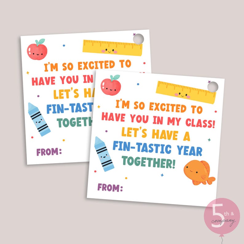 Goldfish Treat Tag: Fin-tastic Student Gift (digital Download) - Etsy