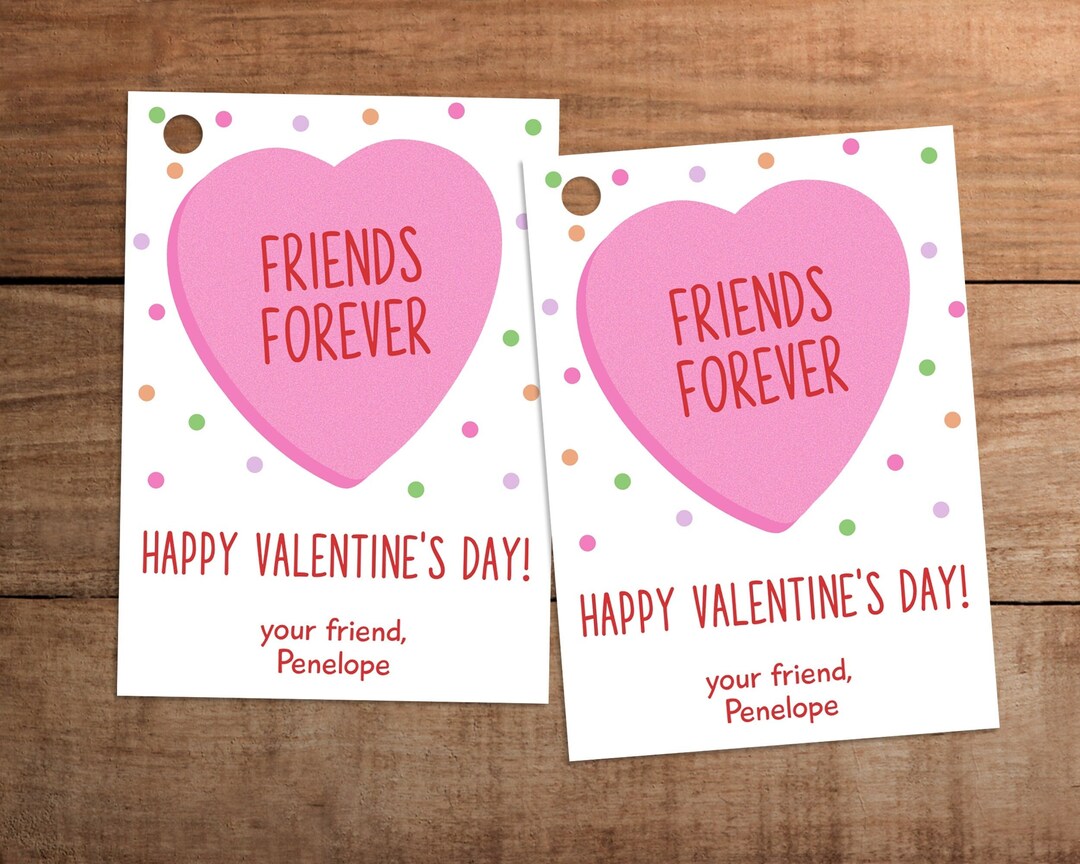 Editable Valentine's Day Conversation Hearts Candy Gift Tags Printable ...